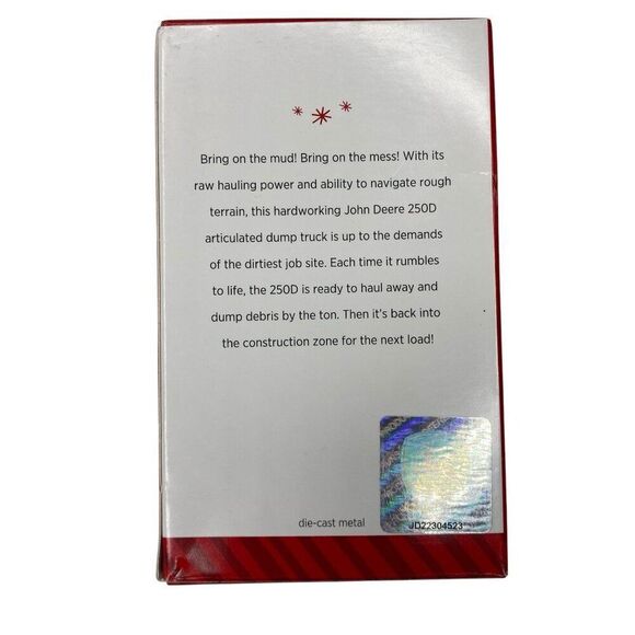 Hallmark 2014 John Deere 250D Articulated Dump Truck Construction Ornament New - Picture 3 of 4